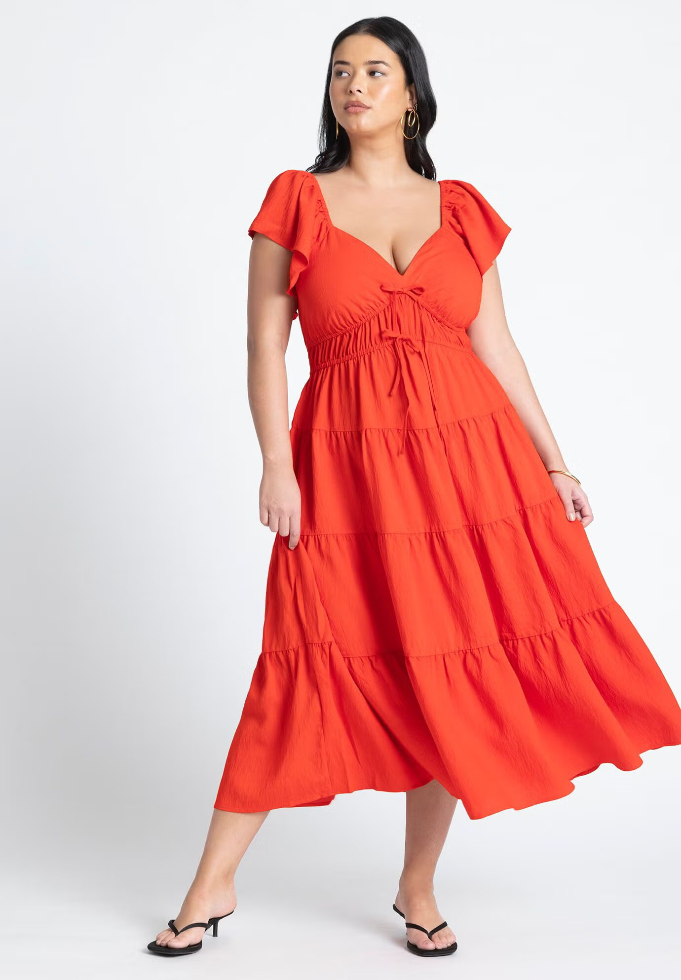 Ruffled Tiered Maxi Dress | Eloquii