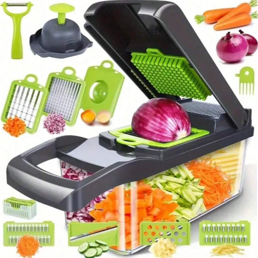 [Vegetable Slicer] 16-In-1 Vegetable Chopper, Professional Onion Chopper, Multi-Functional Food C... | SHEIN