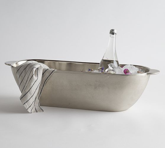 Stinson Handcasted Aluminum Beverage Trough | Pottery Barn (US)