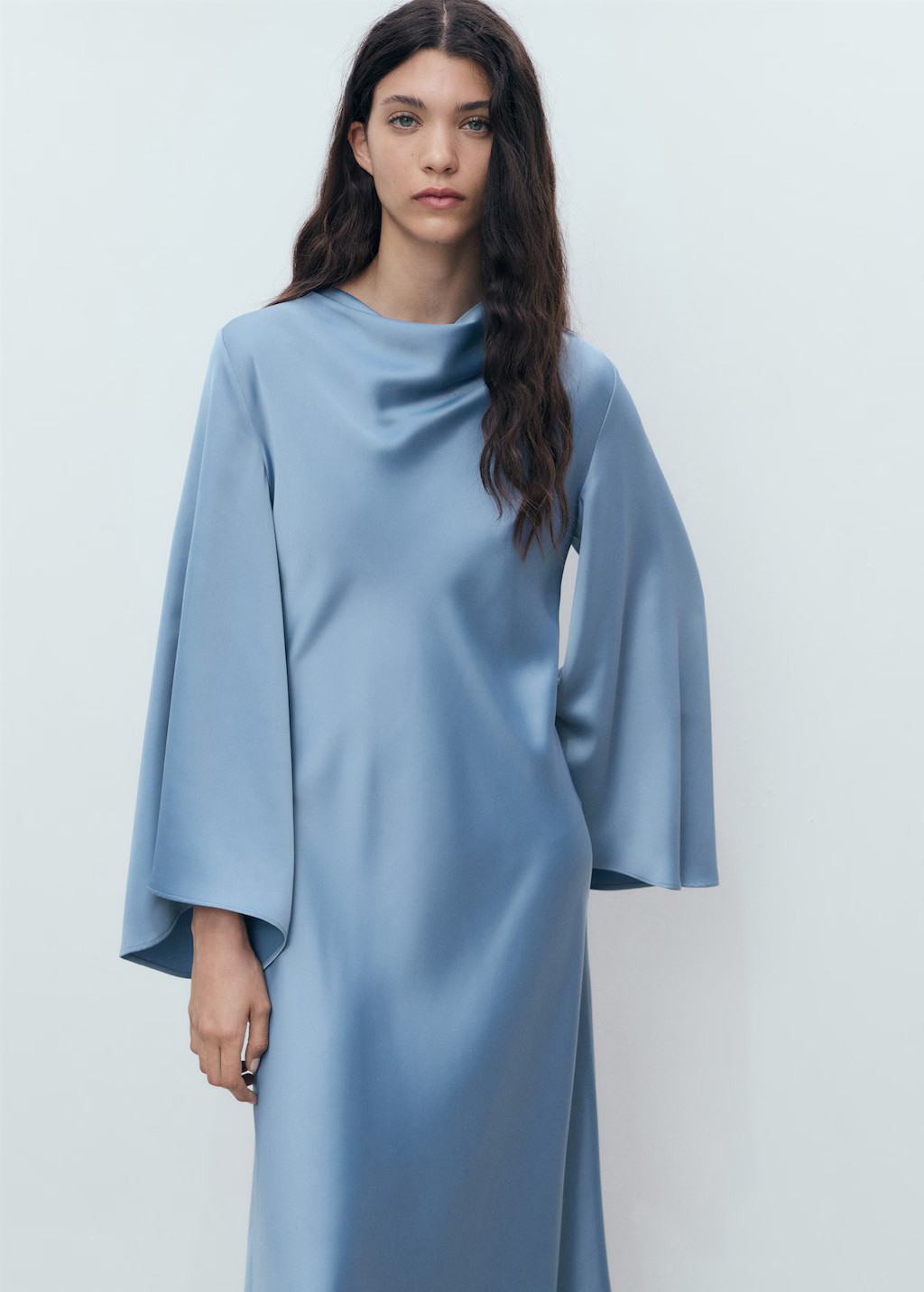 Long satin dress - Women | MANGO United Kingdom | MANGO (UK)