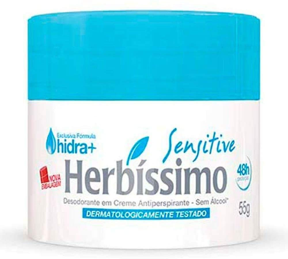 Desod. Creme Herb. Sensitive 55 Gr, Herbissimo | Amazon (BR)