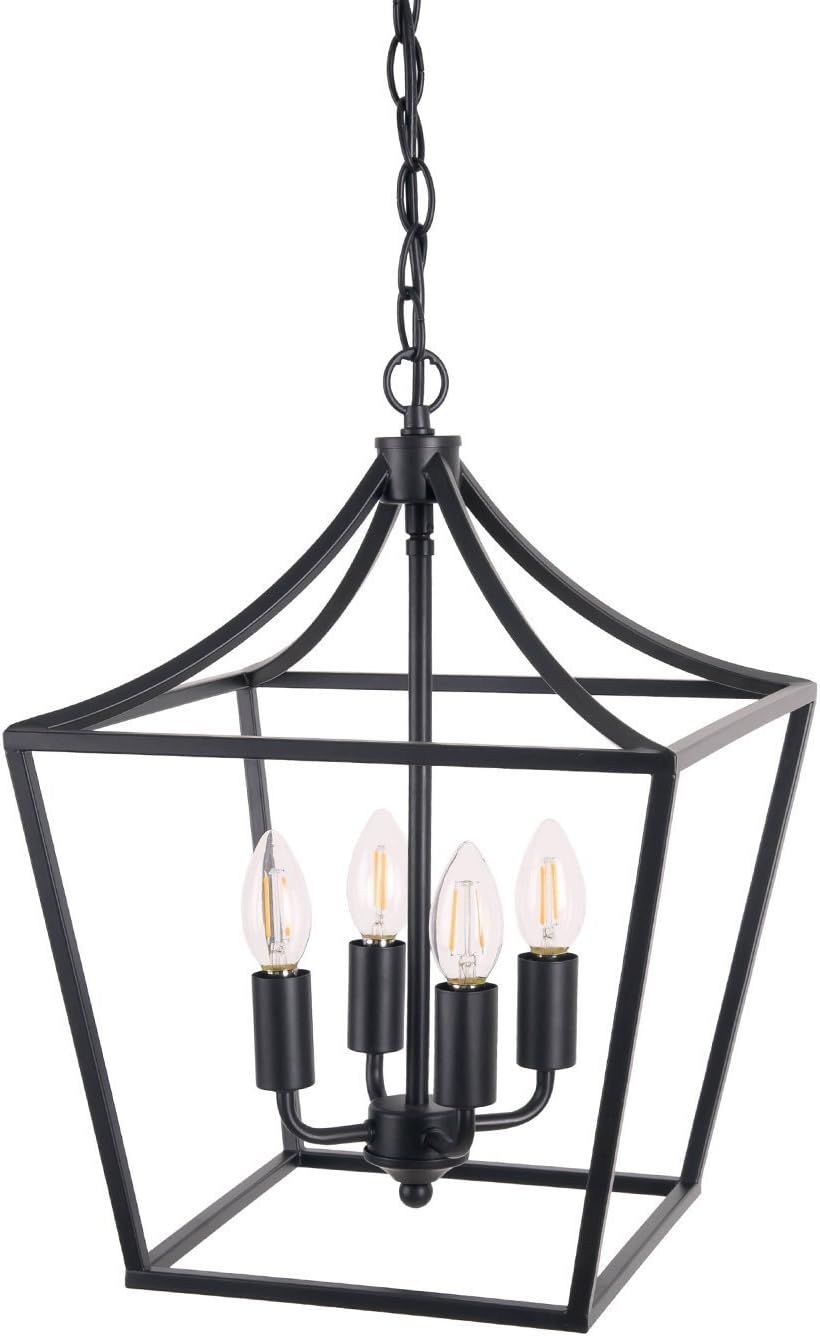 Homenovo Lighting Marden 4-Light Chandelier, Industrial Style Lighting for Entryway,Hallway and D... | Amazon (US)