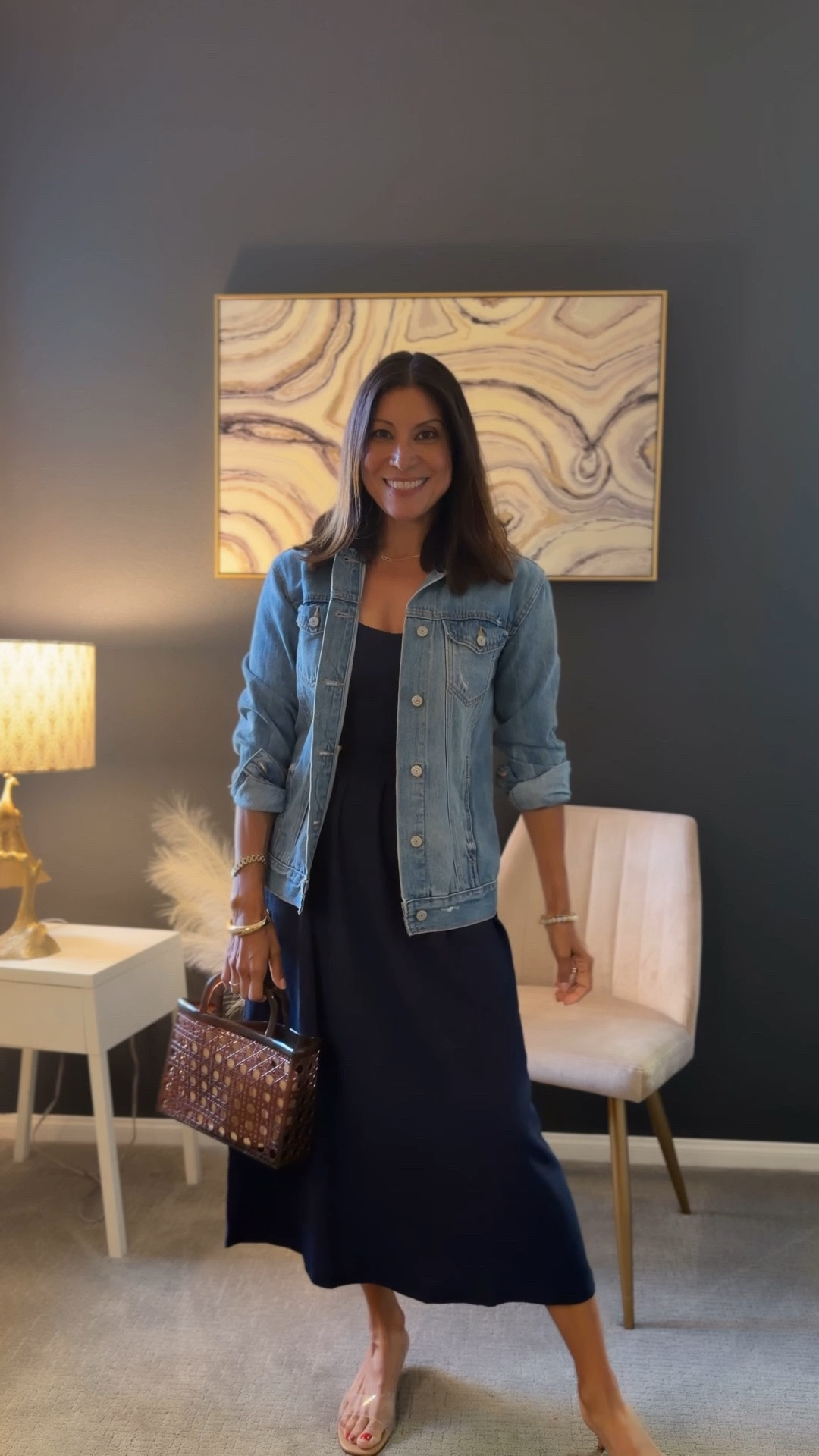 Navy blue could be for you too, or another color.  


Wearing xs in dress & jacket 
Shoes tts 
Old navy style 

Summer dress 
Vacation outfit

#LTKootd #LTKMothersDay #LTKSeasonal