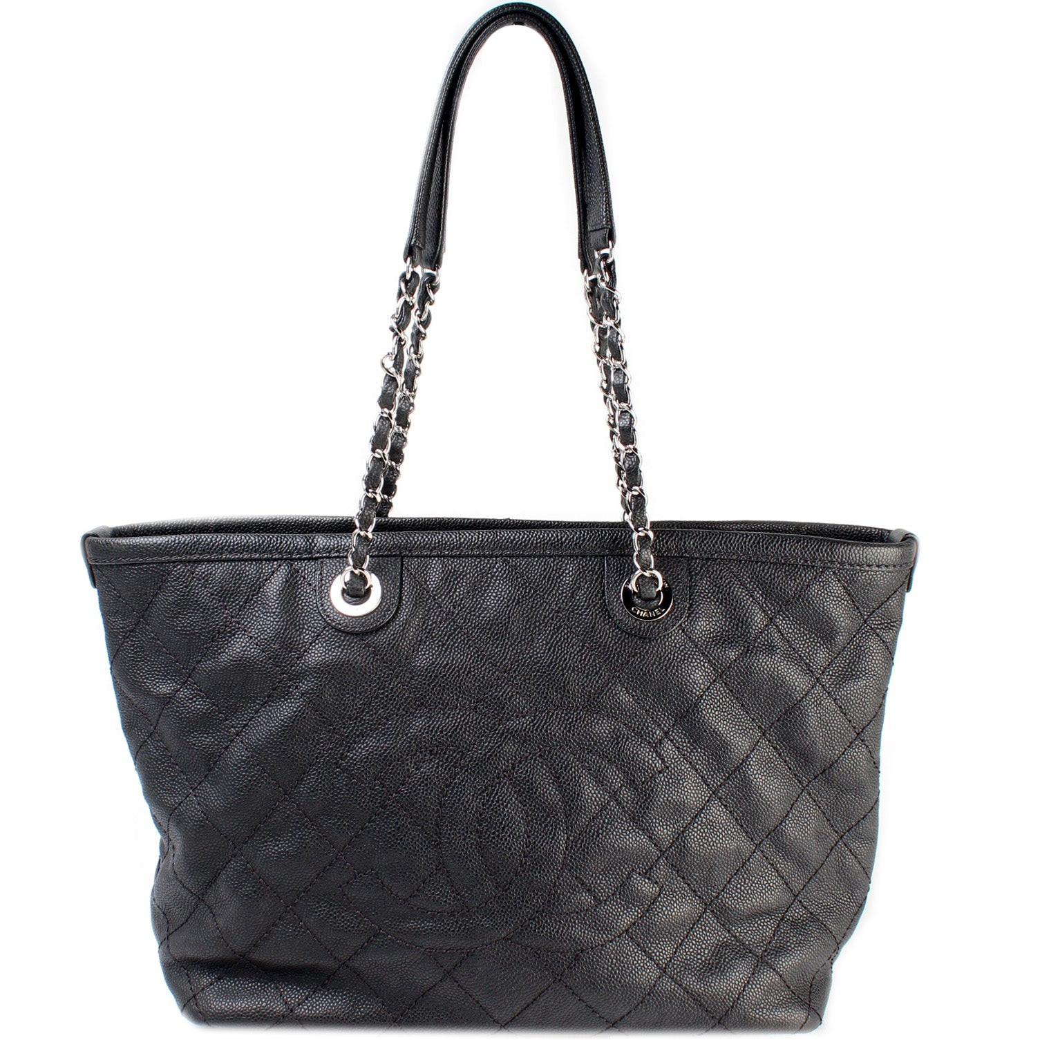 Chain Tote Caviar 20M | Keeks Designer Handbags