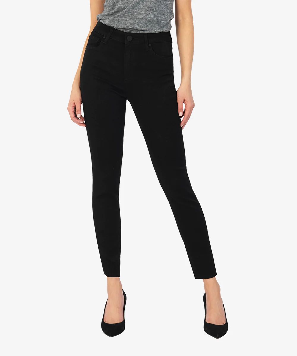 Donna High Rise Fab Ab Ankle Skinny (Black) - Kut from the Kloth | Kut From Kloth