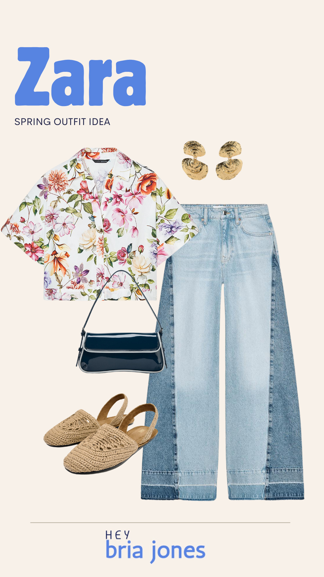 Spring outfit idea from Zara:

• Double Shell Earrings
• Shoulder bag
• Oblong patent effect shoulder bag. • Shoulder strap. Contrasting color trim detail. Interior zip pocket. Flap and magnetic button closure.
• Slingback flats with braided detail. Flat sole. Ankle strap closure. Round toe.
• Lapel collar shirt with V-neck and short sleeves finished with turn-up, tab and button. Front button closure.
•  

 #LTKSeasonal #LTKStyleTip #LTKWorkwear