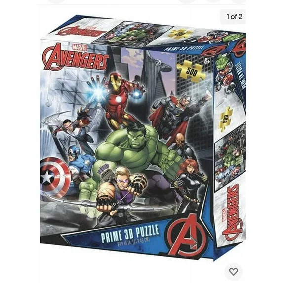 Marvel Avengers Prime 500 Piece 3D Puzzle 24"x18" | Walmart (US)