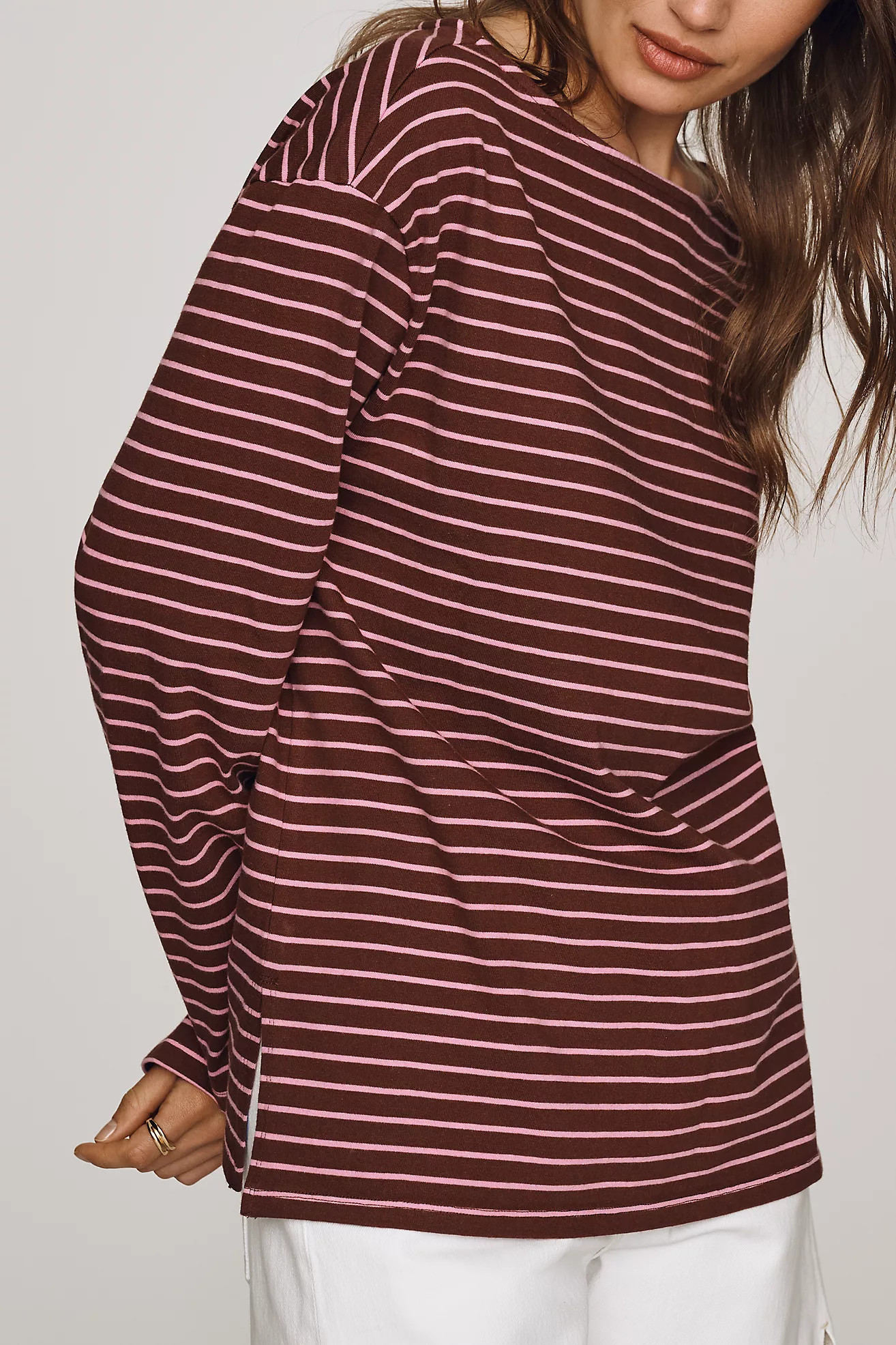 Maeve Greer Cotton Relaxed Long-Sleeve Top | Anthropologie (US)
