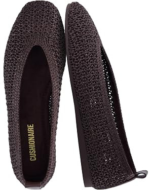 CUSHIONAIRE Gilt Woven Ballet Flats for Women, Lightweight Knit Flats with Memory Foam and Pull O... | Amazon (US)