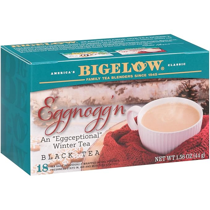 Bigelow Tea Eggnogg'n Black Tea, Caffeinated Tea with Eggnog Flavor, Holiday and Christmas Tea, 1... | Amazon (US)