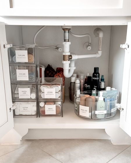 Bathroom cabinet organization! Keep all your makeup, hair care, and beauty organized with these awesome storage solutions! 

#LTKstyletip #LTKunder50 #LTKhome