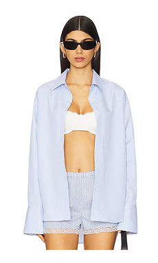 ALL THE WAYS Misha Button Up Top in Blue from Revolve.com | Revolve Clothing (Global)