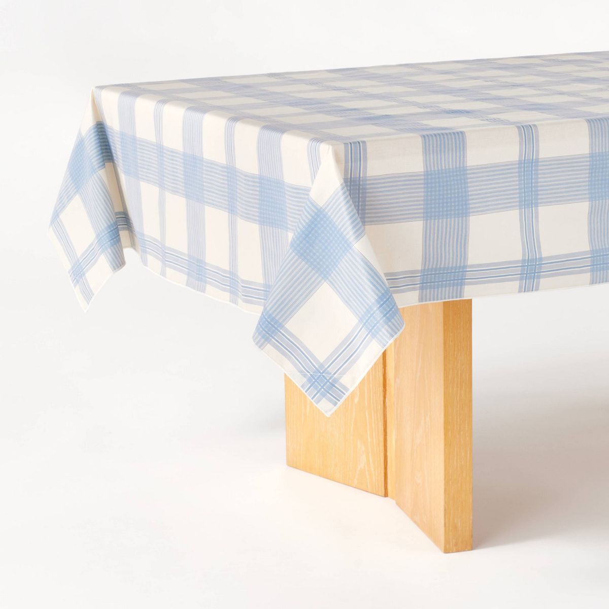 60"x84" Oiled Tablecloth Blue Plaid - Threshold™ designed with Studio McGee | Target