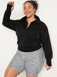 Dynamic Fleece Half-Zip Sweatshirt for Women | Old Navy (US)