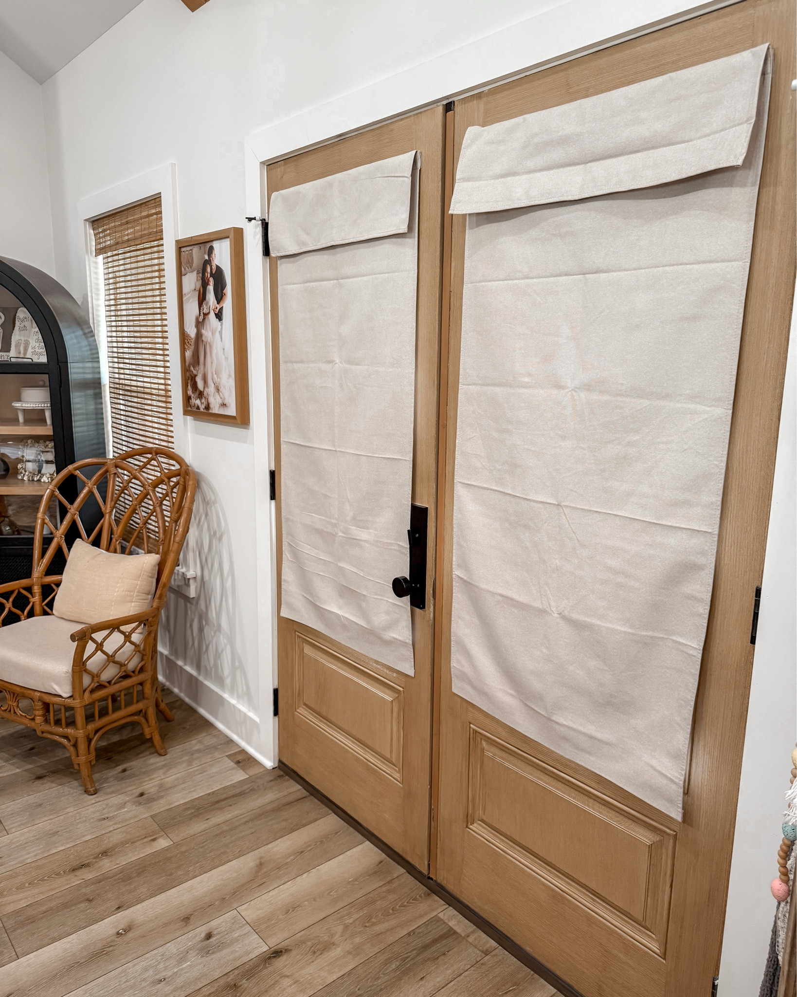 No drill privacy blackout curtains for doors 🤍

#LTKHome #LTKdayinmylife #LTKSpringSale