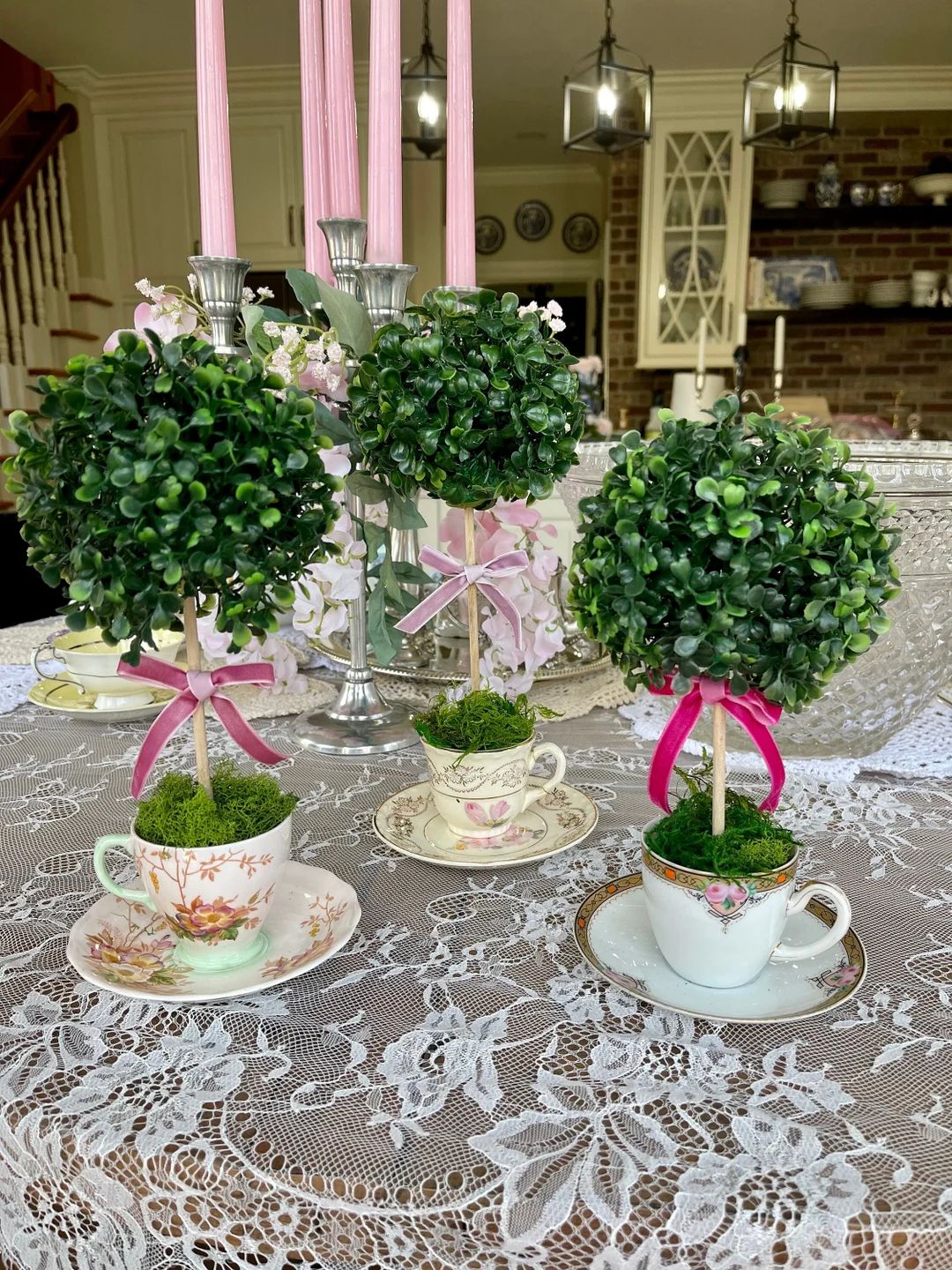 Demitasse topiary teacup topiary tea party decor | Etsy (US)
