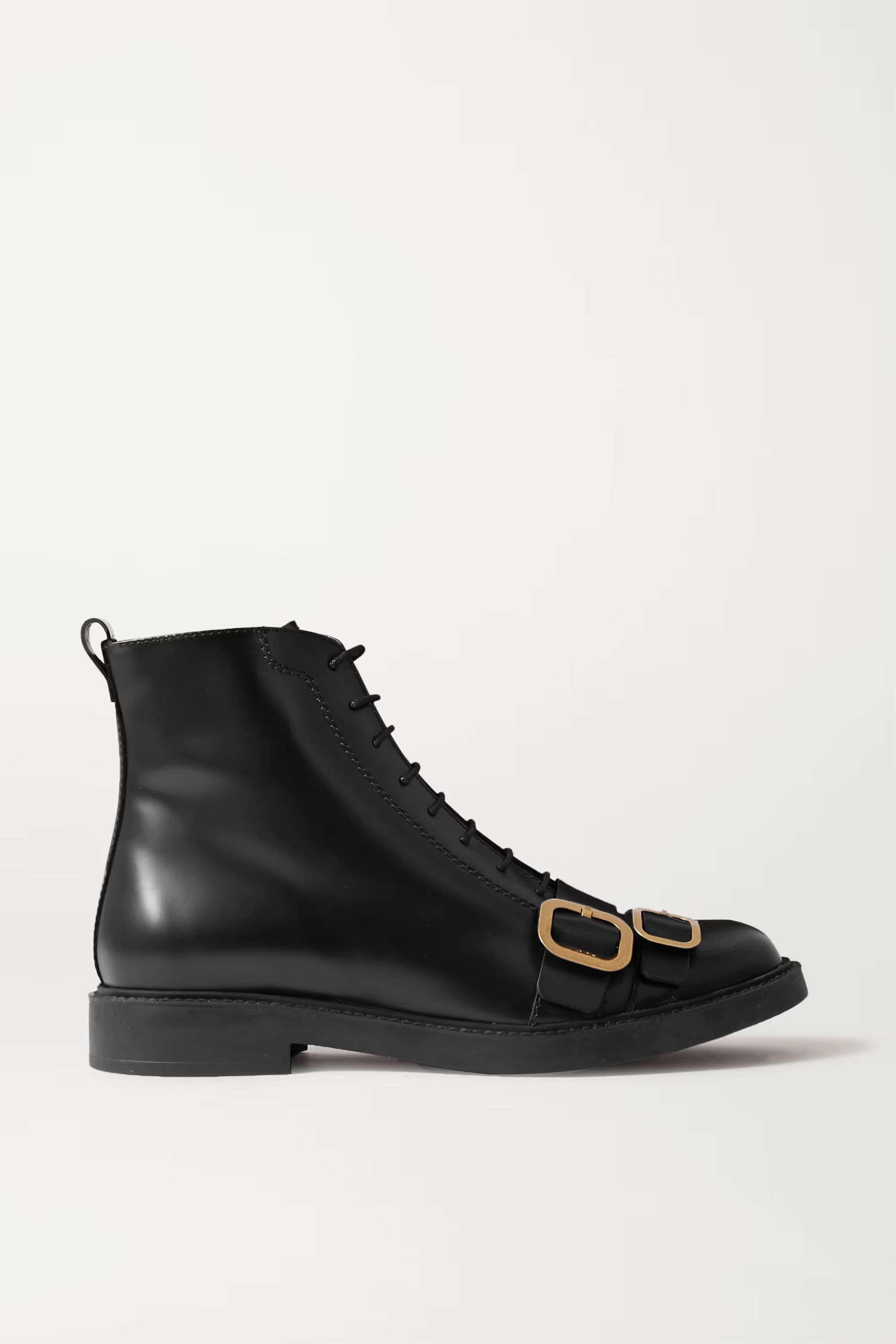 Buckled leather ankle boots | NET-A-PORTER (US)