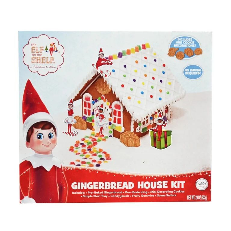 The Elf of the Shelf Holiday Gingerbread House Kit, 29 oz, 1 count per Pack | Walmart (US)