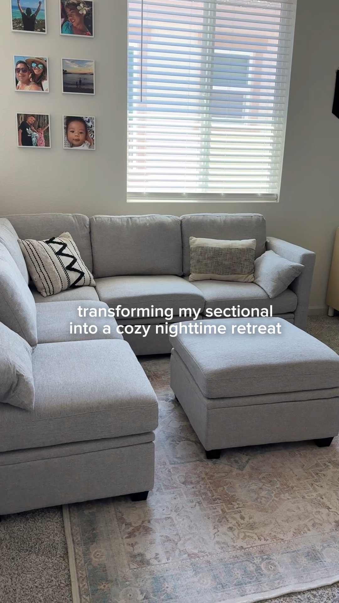 Cozy season is here ☁️🍂 Love transforming my sectional sofa into a cozy retreat after the kids go to bed! 

sectional sofa
modular sofa 
Sofa bed
Modular furniture

#LTKSeasonal #LTKHome #LTKFamily