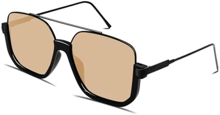 Retro Oversized Aviator Sunglasses for Women Men Square Double Bridge Pilot Sun Glasses 70s Trend... | Amazon (US)