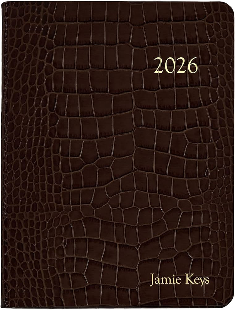 Personalized 2026 Leather Desk Diary Planner - Custom Name Embossed Agenda by Graphic Image, 7x9"... | Amazon (US)