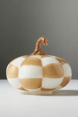 Checkered Glass Pumpkin Decorative Object | Anthropologie (US)