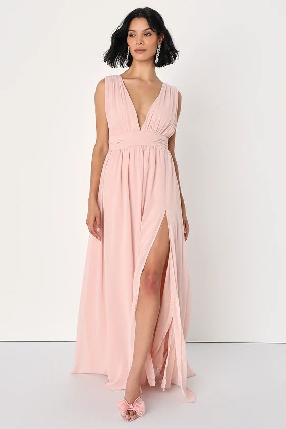 Heavenly Hues Blush Maxi Dress | Lulus (US)
