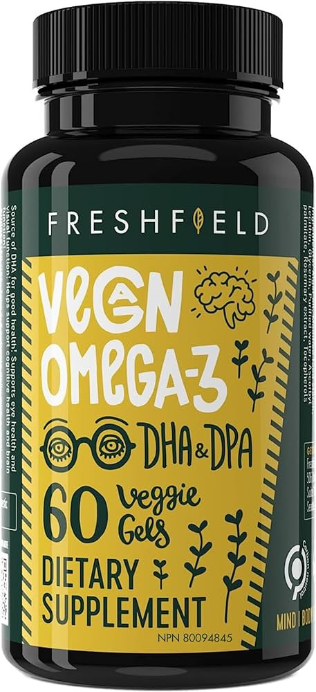 Freshfield Vegan Omega 3 DHA: Sustainably Sourced, Tested, GMP, Premium, Carrageenan Free, Compos... | Amazon (US)