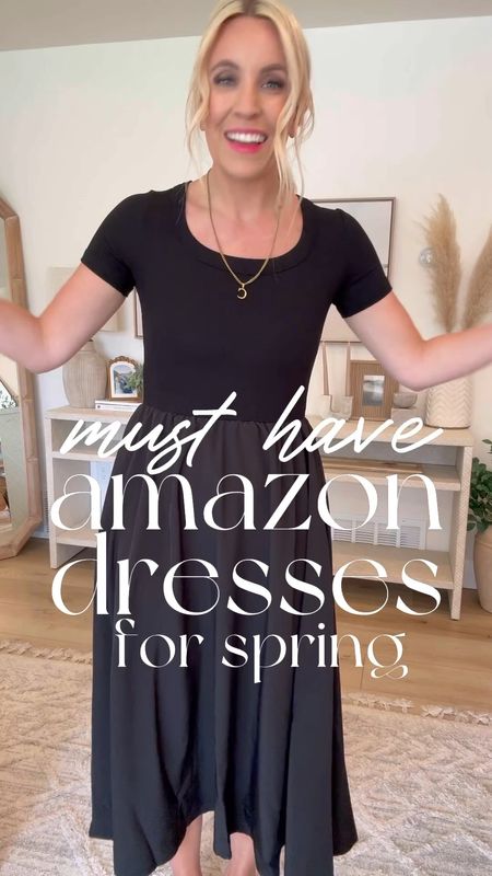 Amazon dresses that will be a great casual effortless throw and go dress for spring and summer! I love that the top is comfortable and slinky but you still get the a line skirt. They have a tank option and one with sleeves! Comes in several colors! I have linked all of the options 

#LTKsalealert #LTKstyletip #LTKfindsunder50