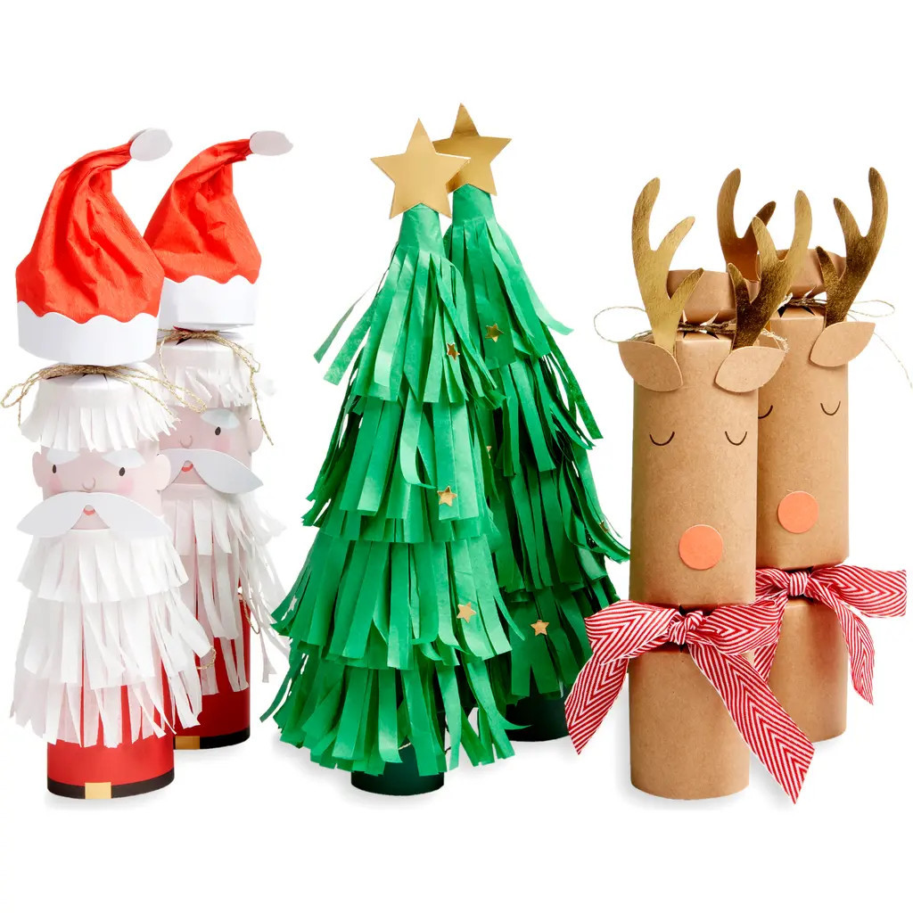 Meri Meri 6-Pack Assorted Santa, Reindeer & Trees Christmas Crackers in Asst at Nordstrom | Nordstrom