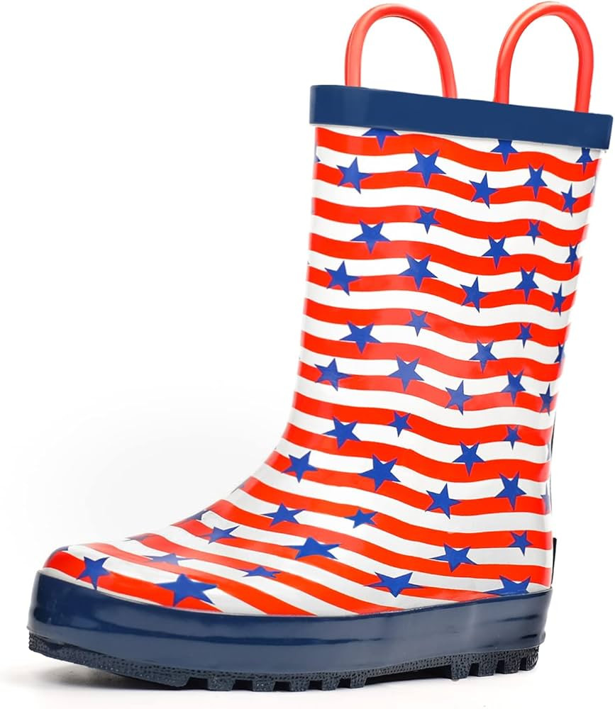 landchief Toddler Rain Boots, Kids Rain Boots Waterproof Rubber Boots for Girls and Boys with Fun... | Amazon (US)