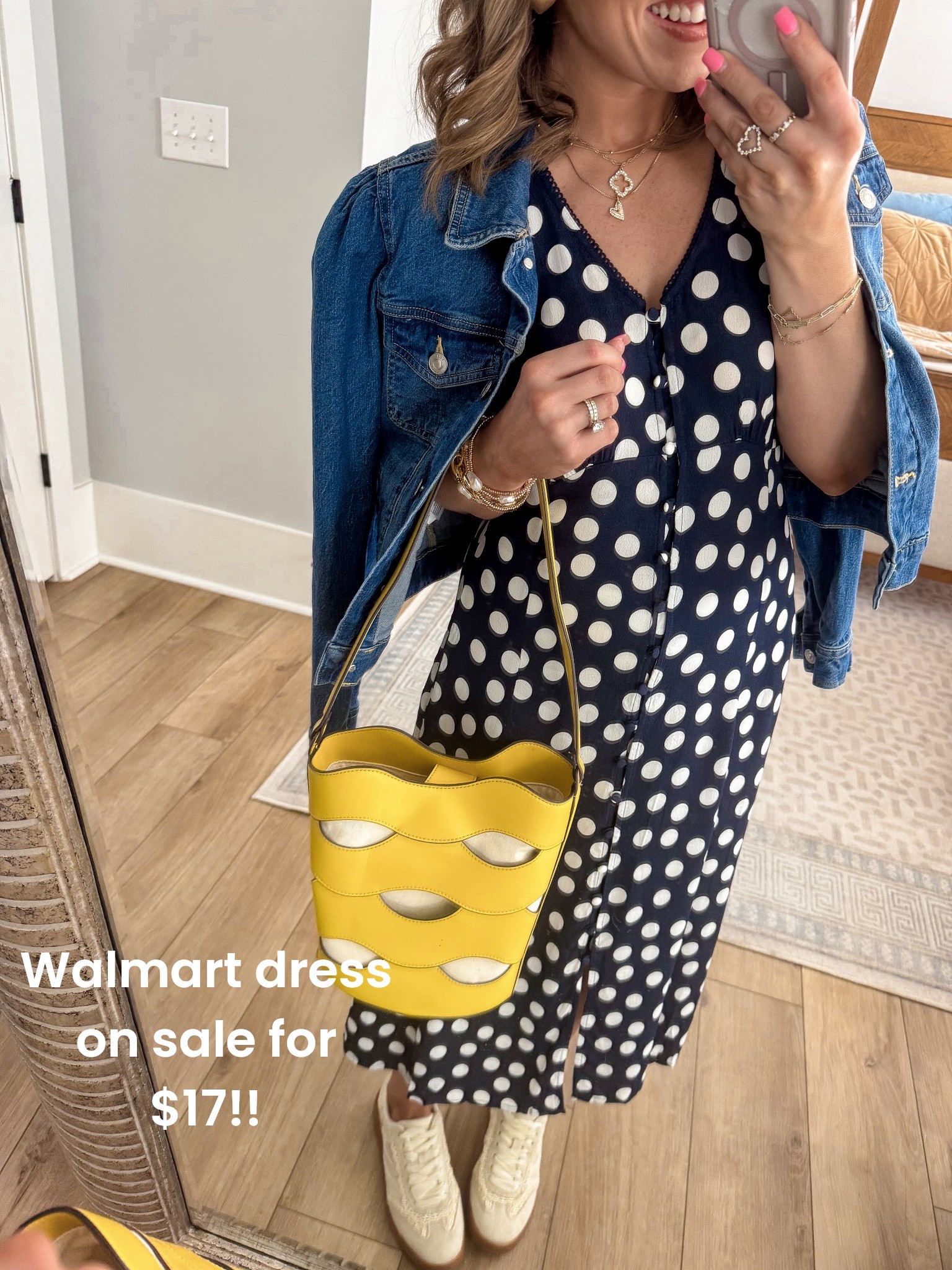 Walmart fashion find of the week and I cannot believe this dress is only $17 😍 This navy polka dot dress looks like something from a boutique but the price is pure Walmart magic. Such a flattering fit and perfect for everyday outfits, church, work, or spring events.

Paired it with the cutest accessories to dress it up — and everything gives that expensive look without the expensive price tag. These are the kind of Walmart finds I get so excited to share because they sell out fast.

If you love affordable fashion, budget outfits, and cute mom-friendly dresses, this one is a must.

Comment LINK and I’ll send everything 🤍

#walmartfashion #walmartfinds #affordablefashion #budgetstyle #walmartoutfit
#springoutfits #dressoutfit #momstyle #everydayoutfit #lookforless
#walmartnewarrivals #styleonabudget #fashionover30 #fashionover40
#polkadotdress #walmartstyle #ltkstyle #outfitideas


#LTKootd #LTKPetite #LTKSaleAlert