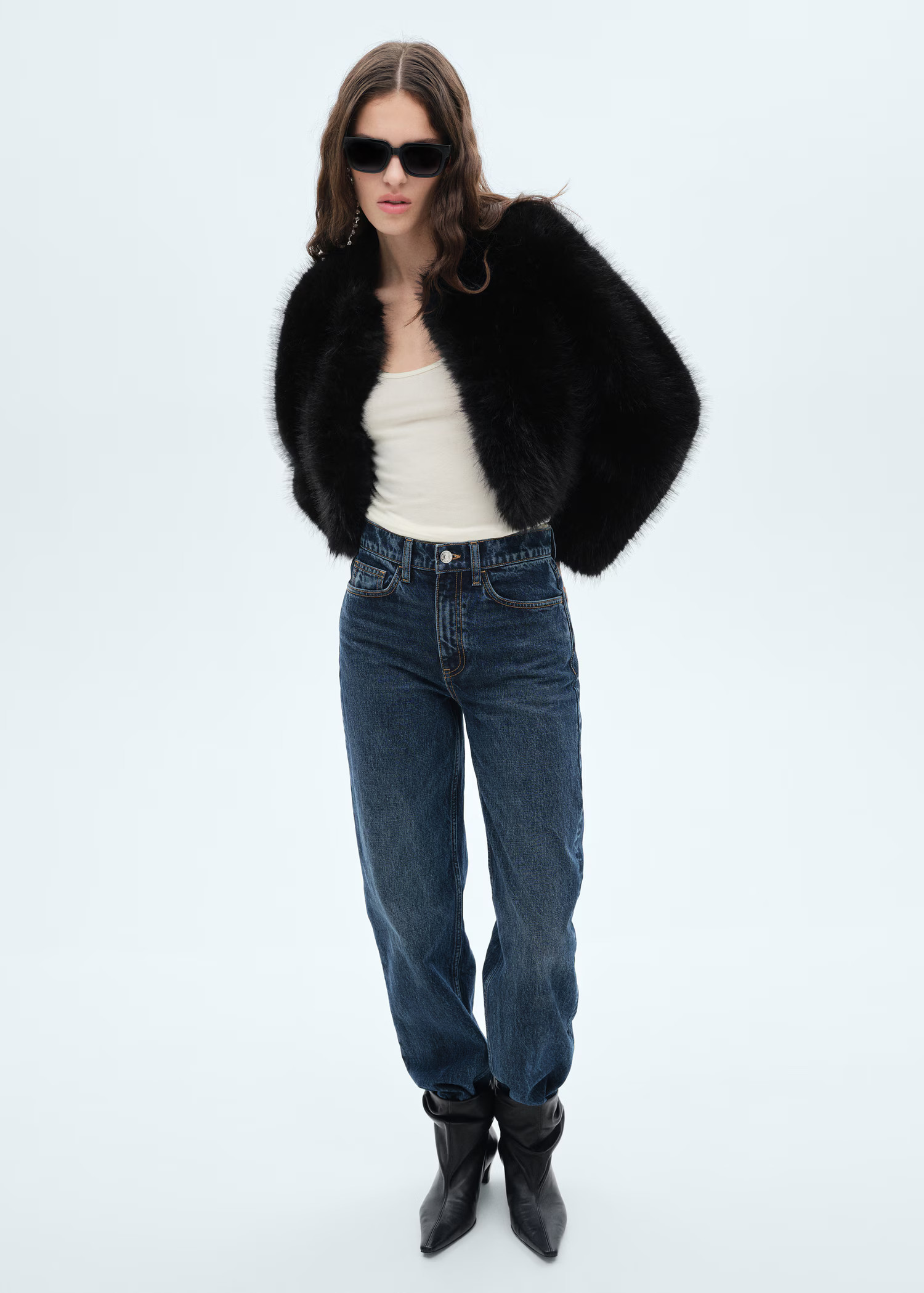 Fur effect jacket - Women | MANGO USA | Mango (US/MX/AU)