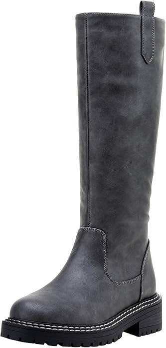 Vepose Women’s 9658 Knee High Boots Low Heel, Platform Tall Boots with Side Zipper for Ladies | Amazon (US)