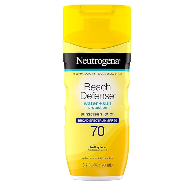 Neutrogena Beach Defense Water Resistant Sunscreen Lotion with Broad Spectrum SPF 70, Oil-Free and P | Amazon (US)