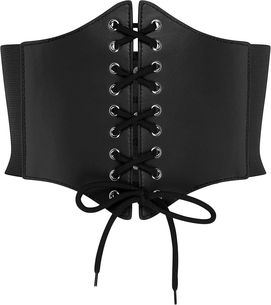 BlackButterfly Elastic Halloween Cosplay Costume Waist Tie-Up Waspie Corset Belt | Amazon (US)