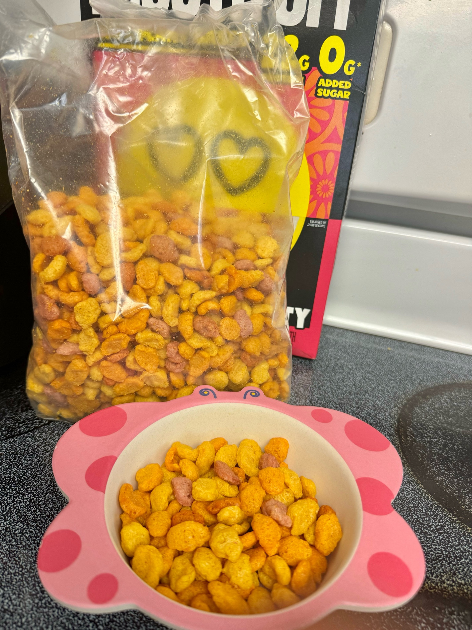 Kellogg’s Eat Your Mouth Off Fruity cereal is 100% plant based, high in protein, and vegan! Plus no added sugar! Kinda like fruit loops!

#LTKkids #LTKhome #LTKfamily