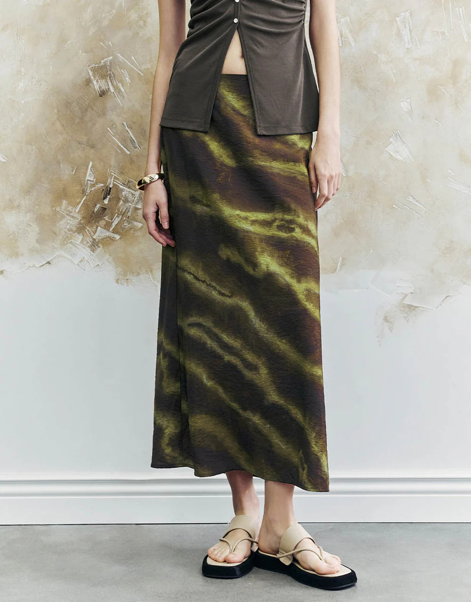 Striped Midi Fishtail Skirt | Urban Revivo