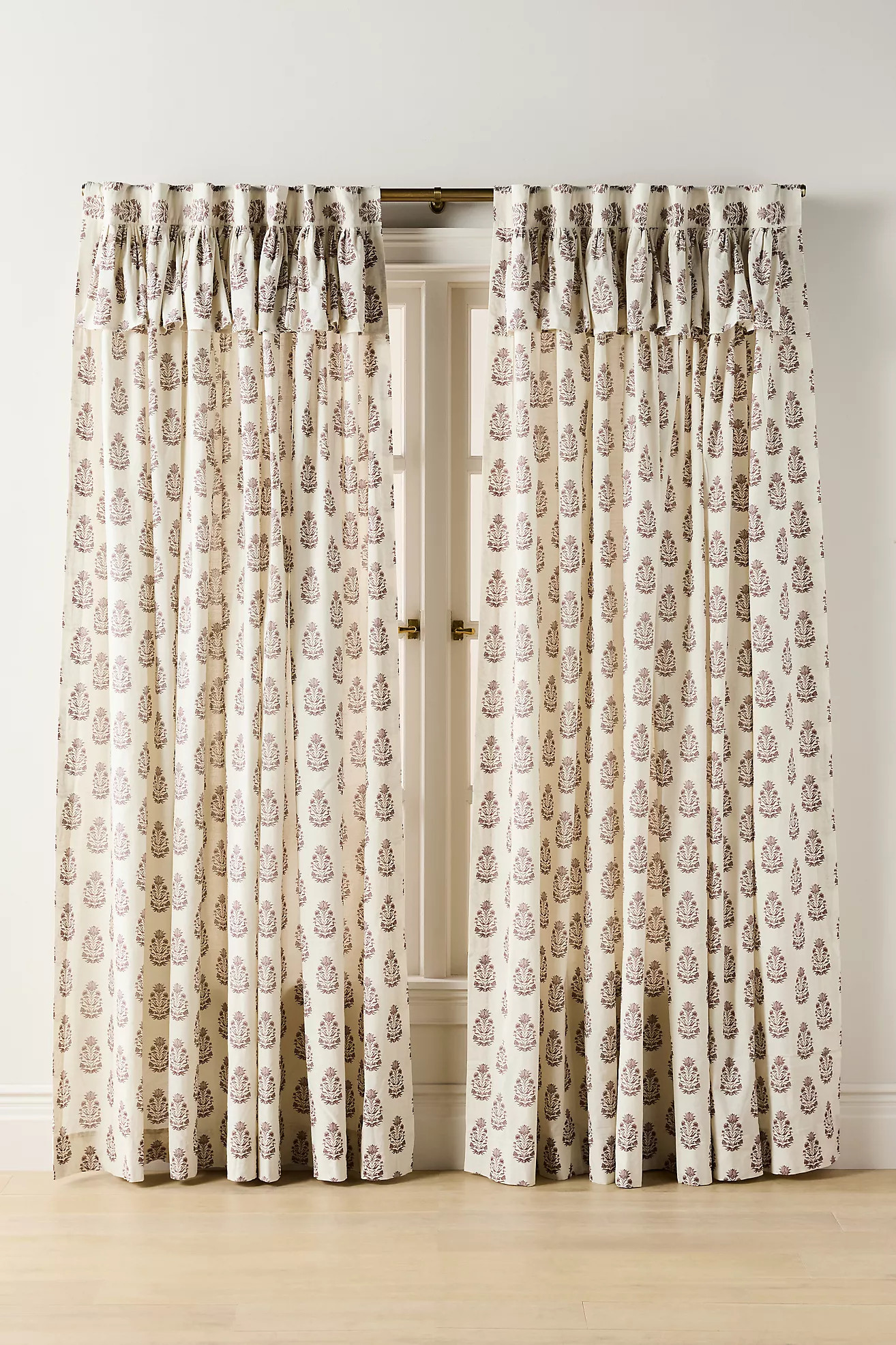 Evita Cotton Printed Valence Curtain | Anthropologie (US)