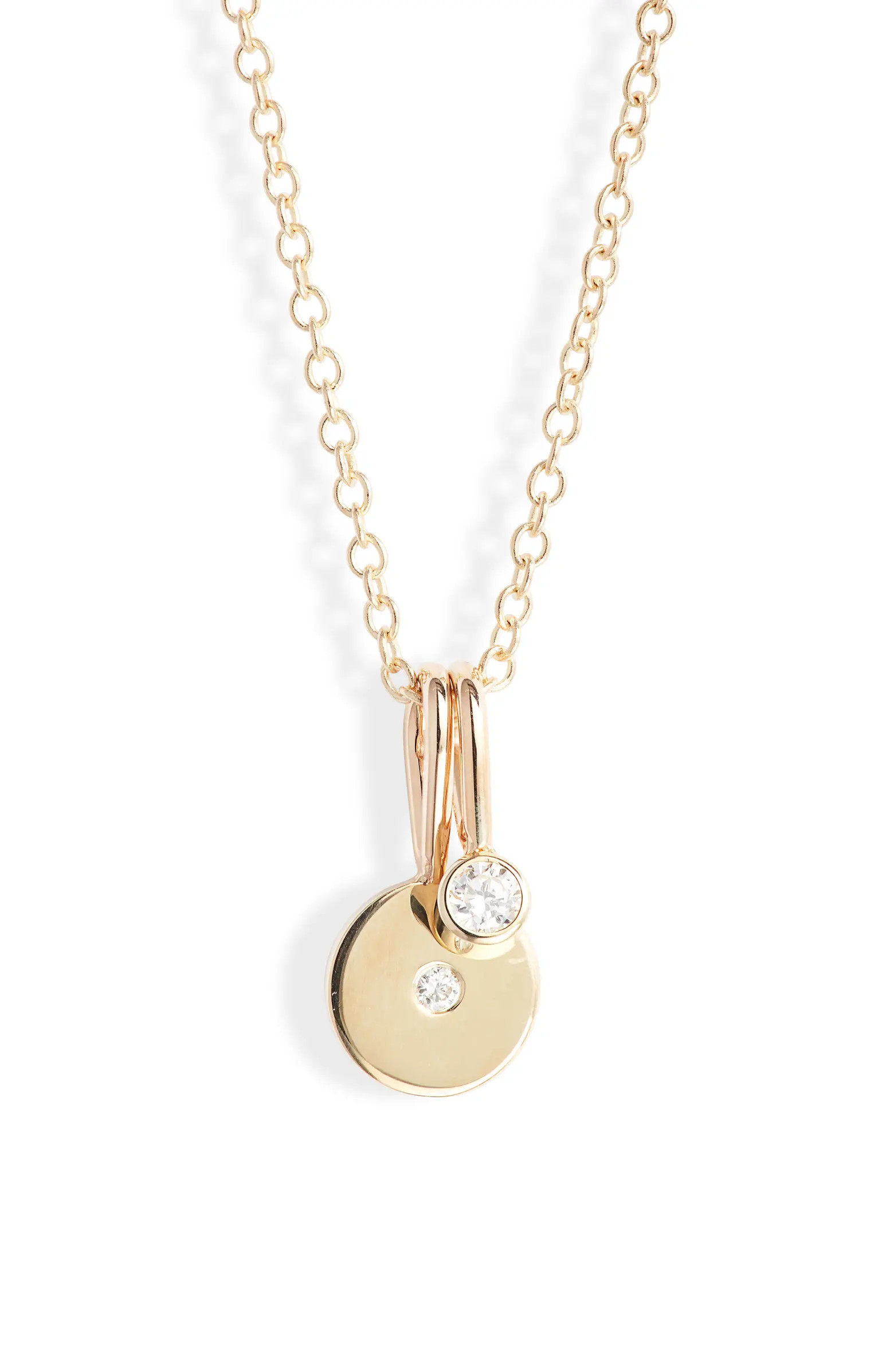 Zoë Chicco Diamond Disc & Bezel Charm Necklace | Nordstrom | Nordstrom