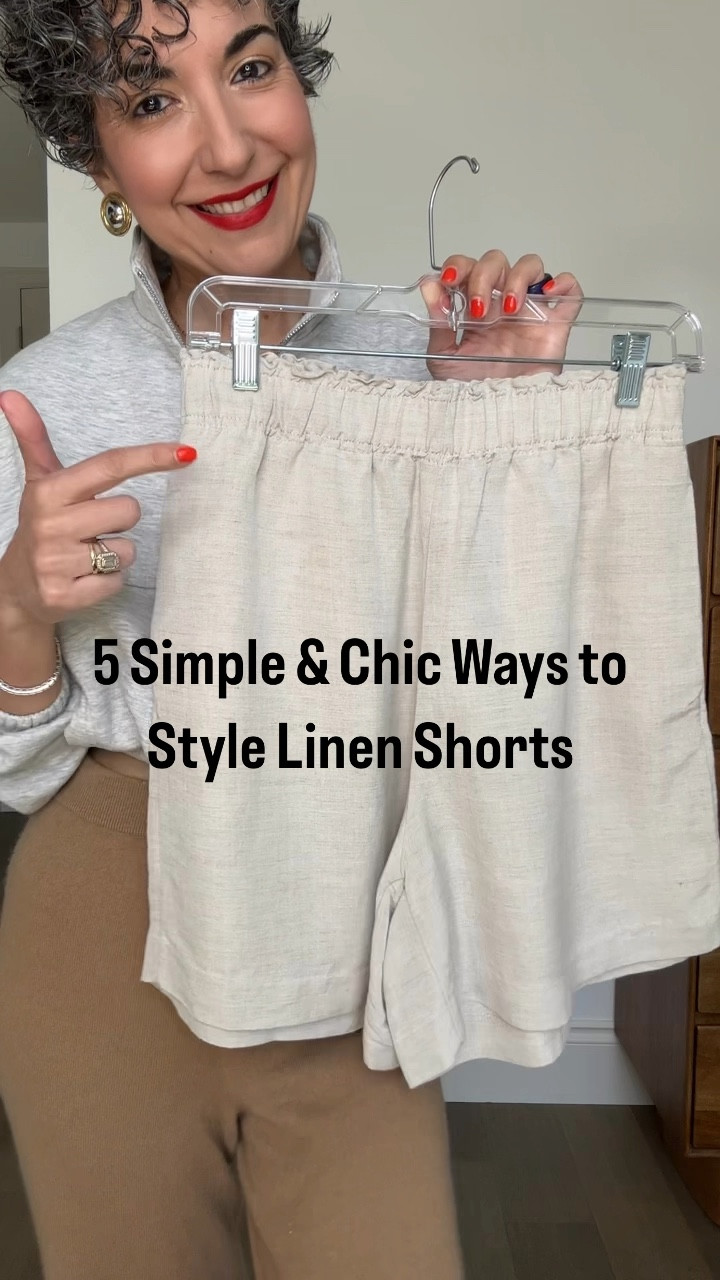 5 Simple & Chic Ways to Style Linen Shorts 
.
Wearing a small in these. They are from H&M last year but I linked this years updated version which are pretty much identical! 
.
Satin jacket in look 2 is from Zara. Item #2710/578/737. Wearing a small 
.
#hmxme #linen 

#LTKFindsUnder50 #LTKFindsUnder100 #LTKStyleTip