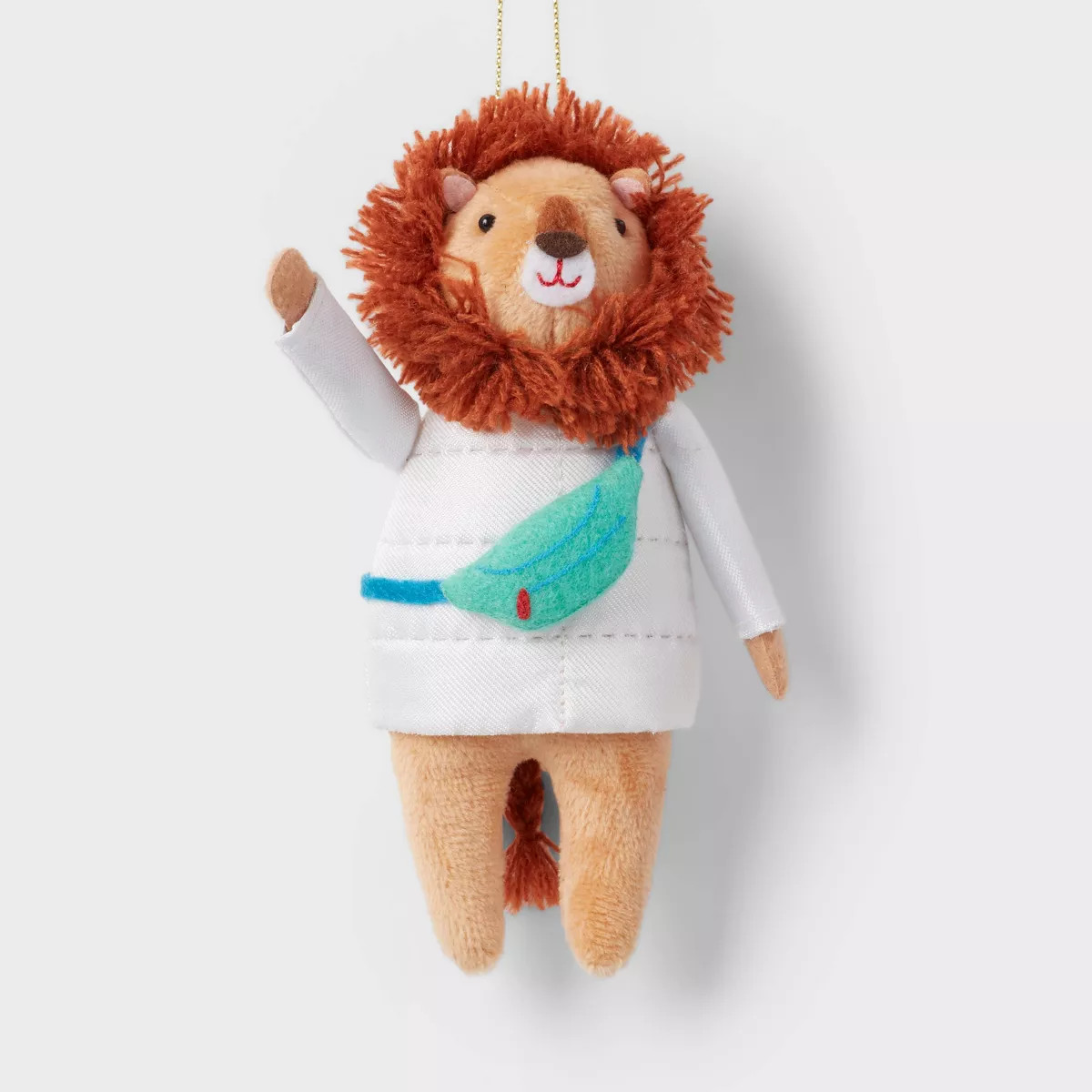 Fabric Lion with White Puffer Coat Christmas Tree Ornament - Wondershop™: Indoor Holiday Decor,... | Target