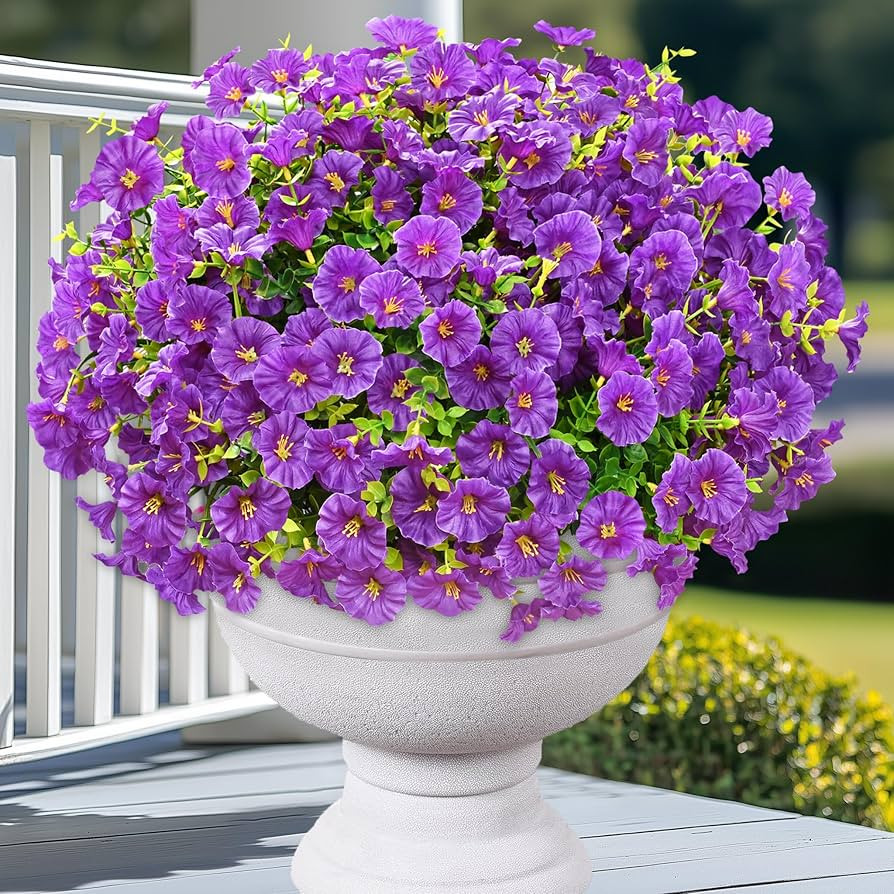 Yastouay Artificial Flowers for Outdoors, 14 Bundles Fake Outdoor Flowers, UV Resistant Artificia... | Amazon (US)