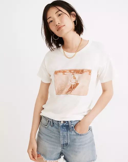 Beach Graphic Whisper Cotton Rib-Crewneck Tee | Madewell