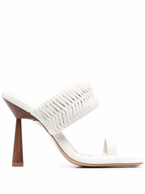 GIABORGHINI x Rosie Huntington-Whiteley Leather Sandals  - Farfetch | Farfetch Global
