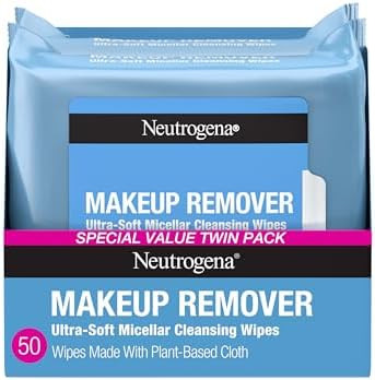 Neutrogena Makeup Remover Wipes Micellar Alcohol-Free Face Towelettes Remove Waterproof Mascara &... | Amazon (US)