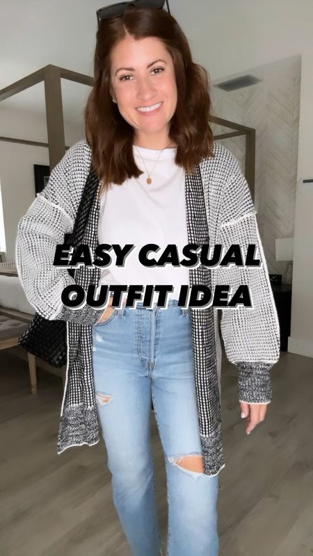 EASY + CASUAL OUTFIT IDEA 💡 This waffle cardigan checks every box for me! So easy to style and comfy too! 

💡Follow me if you want to see more easy and causal outfit ideas from affordable retailers💡

Wearing a size small and comes in a ton of color options! 

Try on saved in my Amazon 2 September Highlight! 

#LTKstyletip #LTKSeasonal #LTKfindsunder100