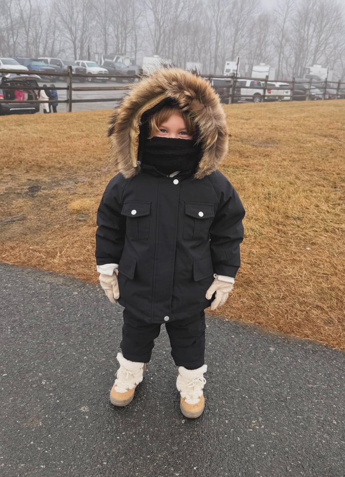He couldn't be more cozy ❄️ Layering up for the cold 🤍 

 #LTKootd #LTKSeasonal #LTKKids