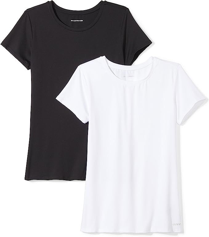 Amazon Essentials Women's 2-Pack Tech Stretch Short-Sleeve Crewneck T-Shirt | Amazon (US)