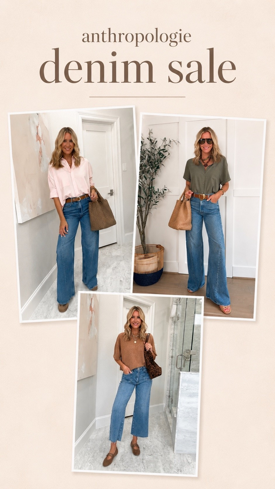 Anthropologie is having their annual premium denim sale! 
My favorite brands are mother, Frame, Paige and the Collette style from Anthro

#LTKSaleAlert #LTKTall #LTKOver40